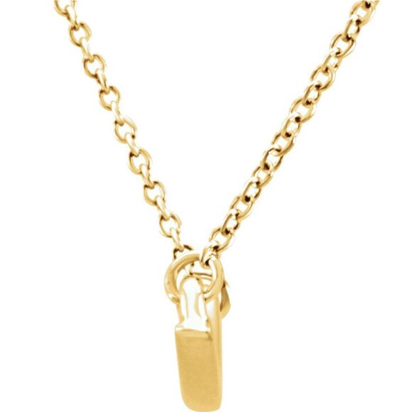 Freeform Bar Necklace in 14k Yellow Gold, 17.5 Inch - Picture 2 of 4